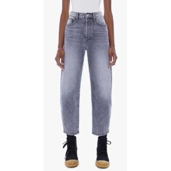 MOTHER The Curbside Ankle High Waisted Balloon Faded Black Shadow Dancing Jeans- - Picture 1 of 13